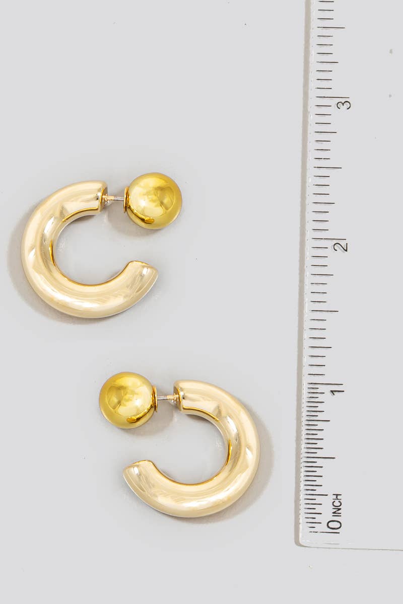 Metallic Tube Hoop Earrings