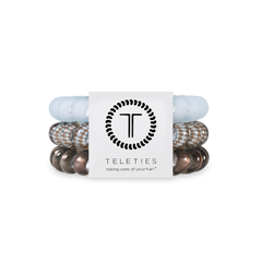 TELETIES - Spiral Hair Coils | Large | Truly Taupe Hair Ties