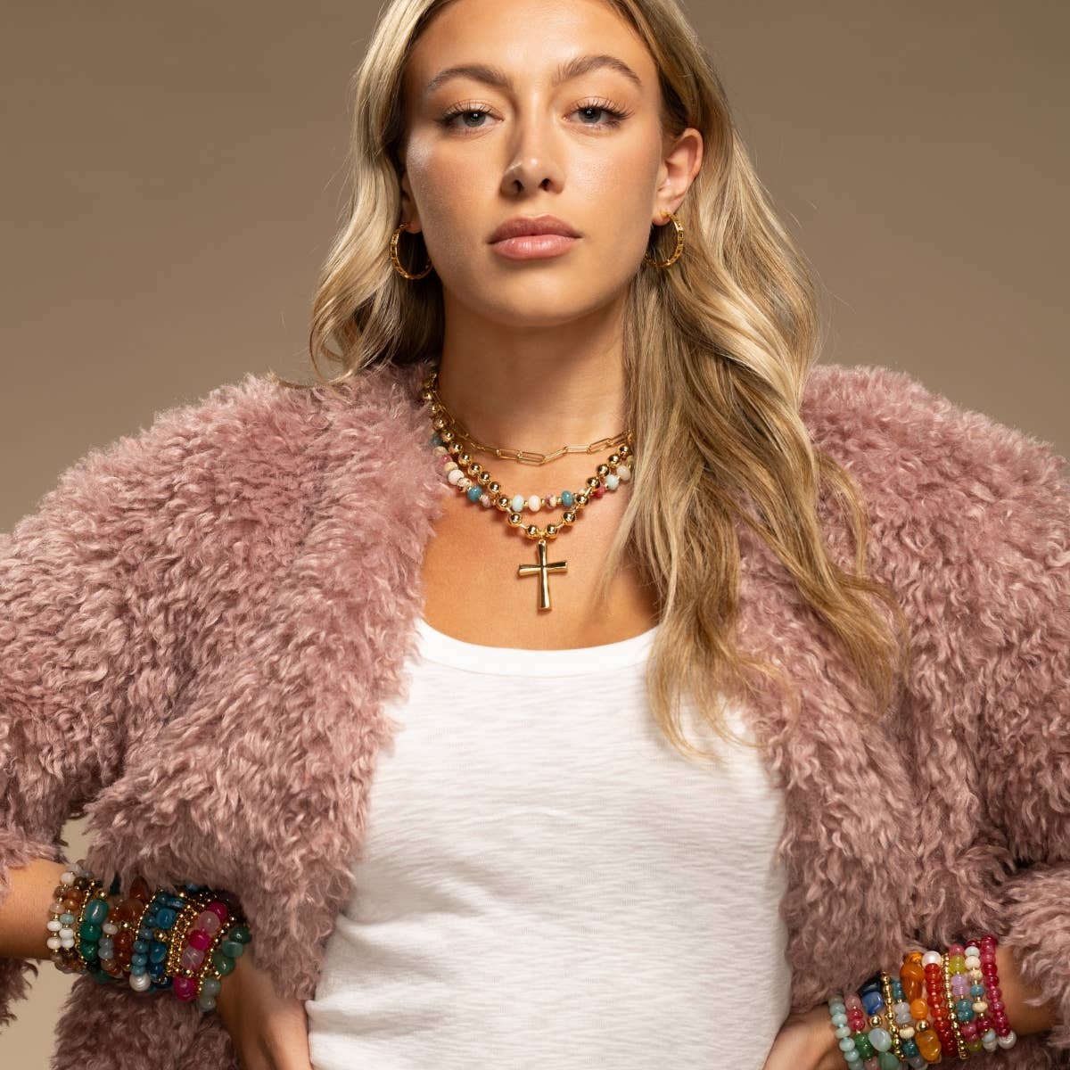 Bold Cross Statement Necklace