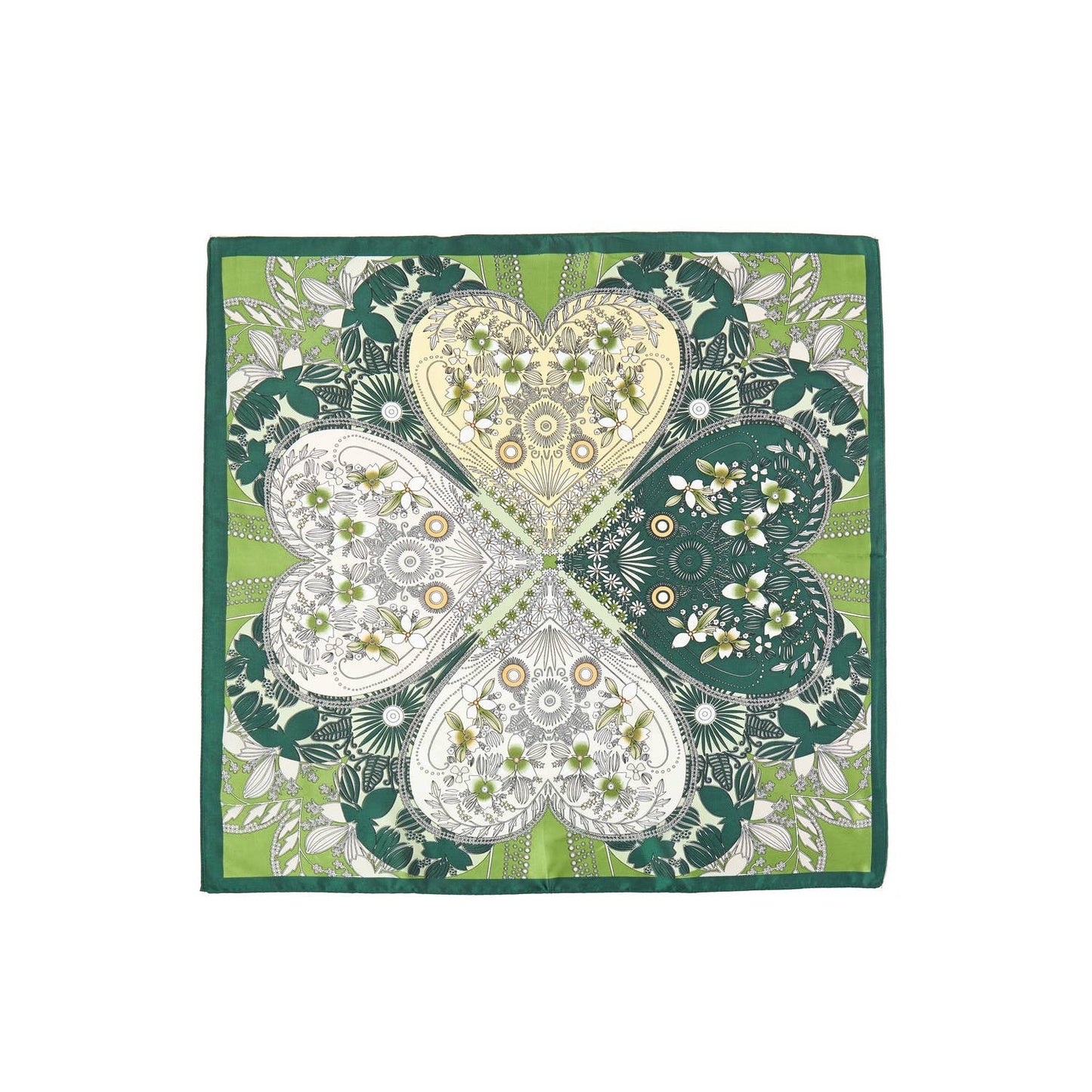 Four-Leaf Clover And Flower Bandana