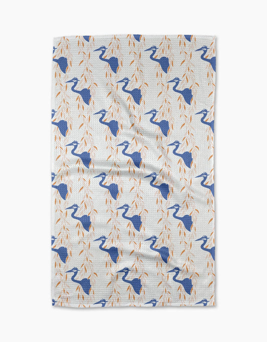 Geometry - Blue Heron Tea Towel