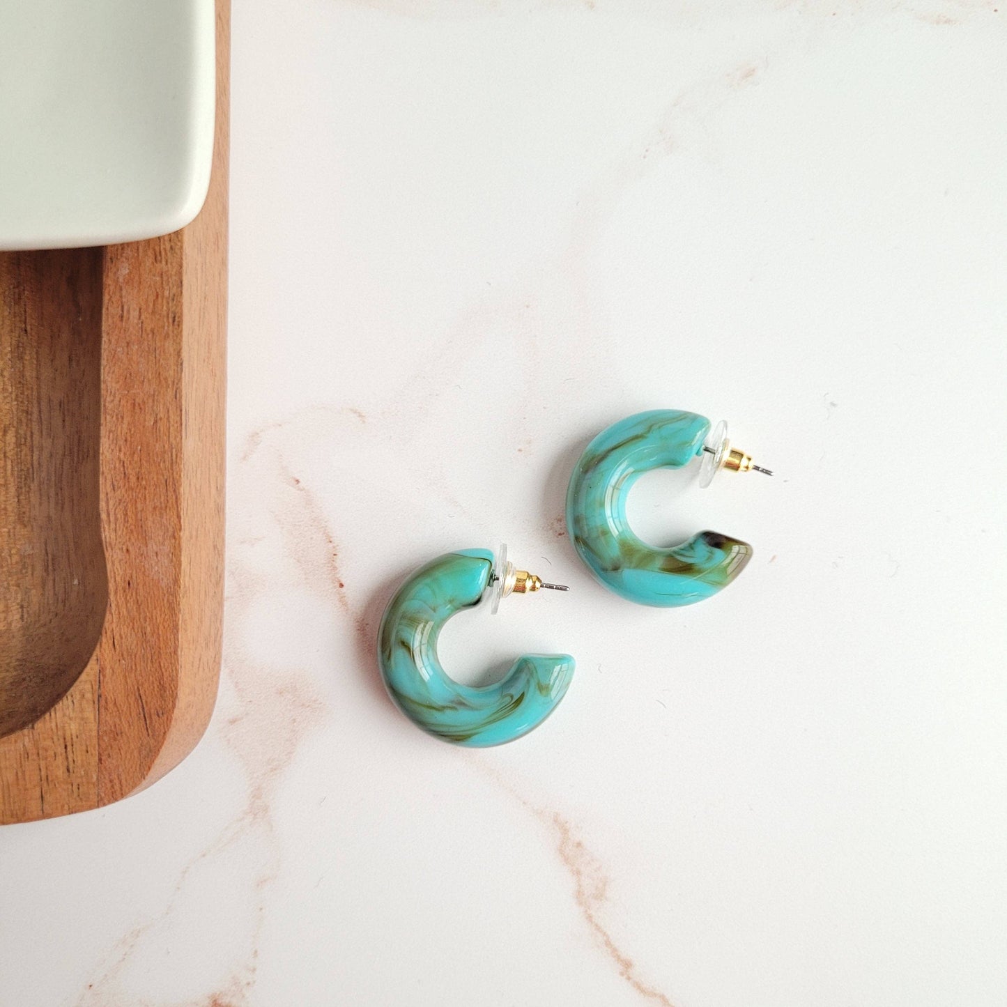 Turquoise Chloe Hoops