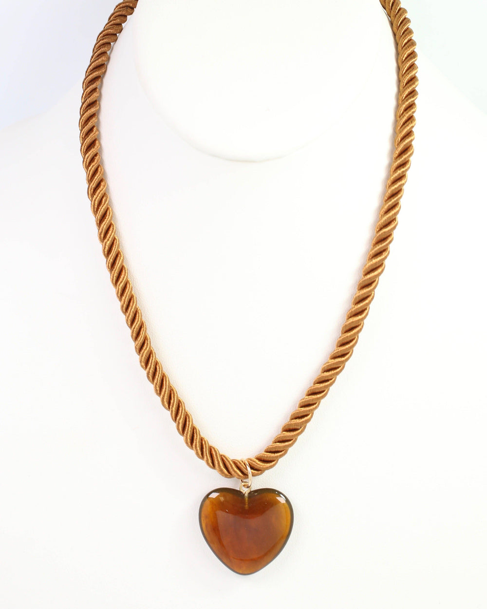 Corded Heart Pendant Necklace