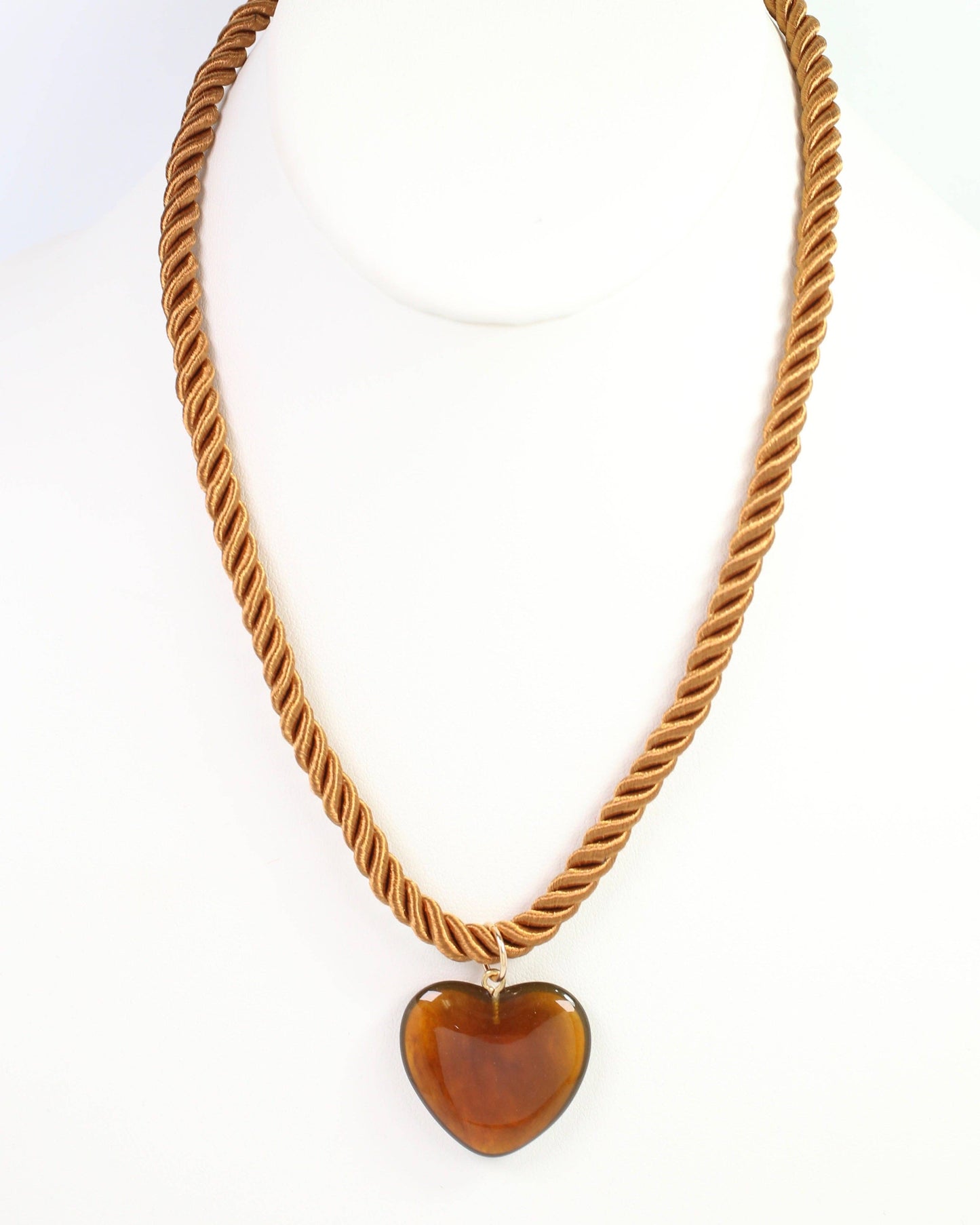 Corded Heart Pendant Necklace