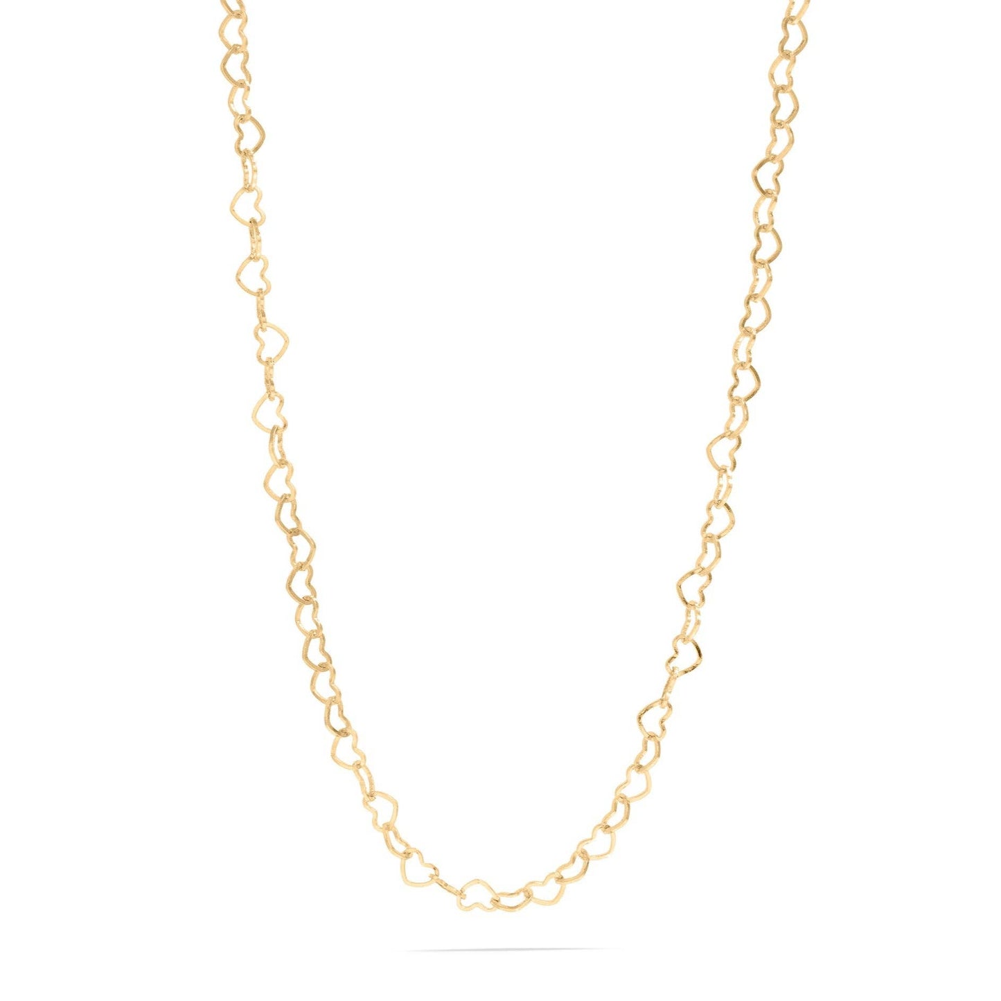 18K Gold Dipped Linked Heart Chain Necklace