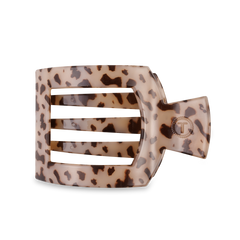 TELETIES - Square Flat Hair Clip | Large | Blonde Tortoise