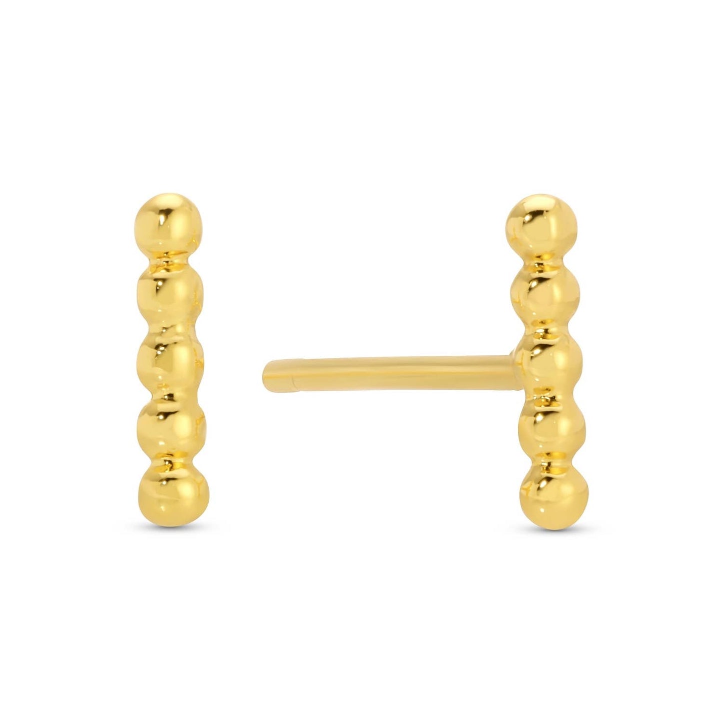 Dot Bar Studs On Velvet Tag
