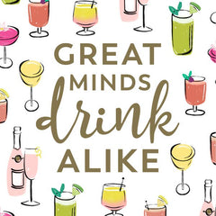 Funny Cocktail Napkins | Great Minds Drink Alike
