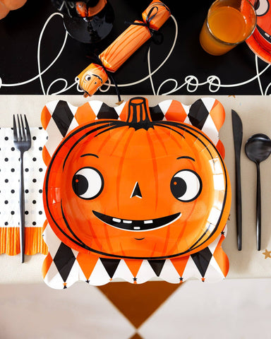 Vintage Pumpkin Paper Plate Set