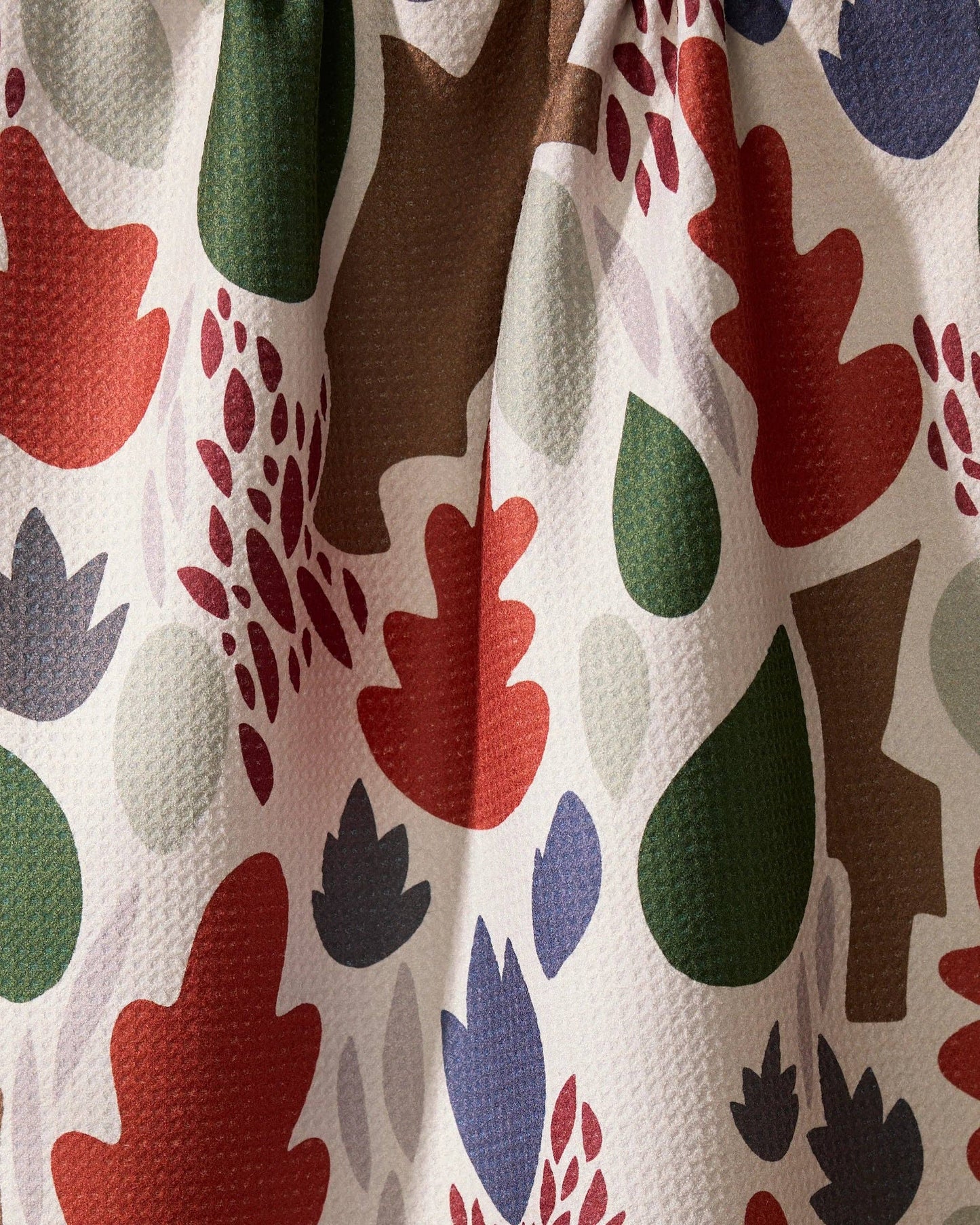 Geometry - Cut Paper Leaves Cream Tea Towel