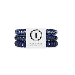 TELETIES - Spiral Hair Coils | Small | Nightfall Navy Hair Ties