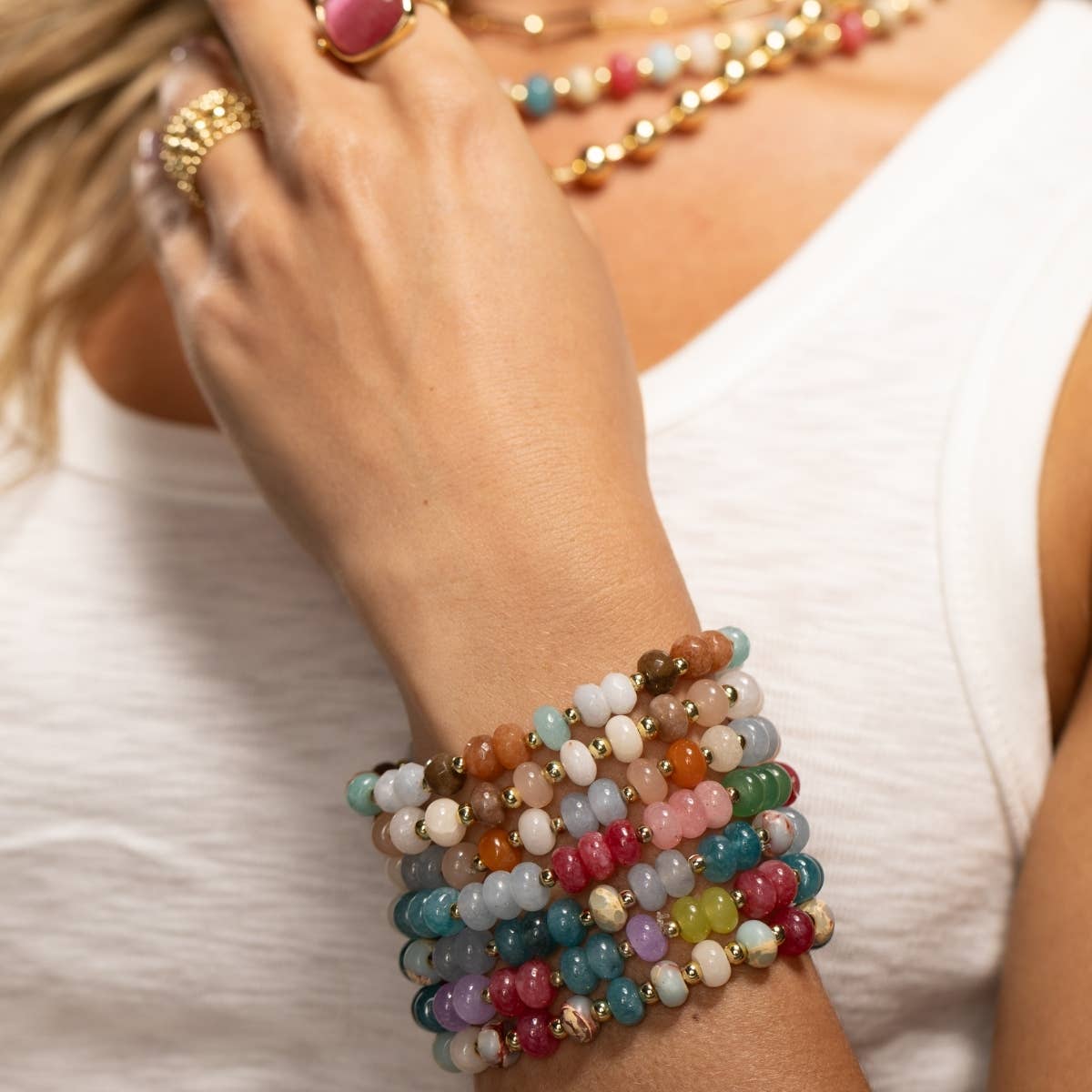 Colorful 8mm Stone Bracelets