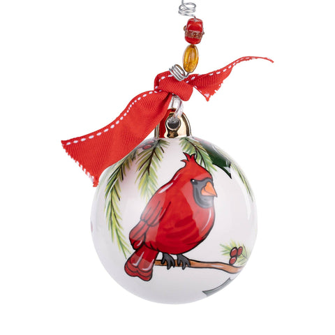Merry Christmas Cardinal Holiday Ornament