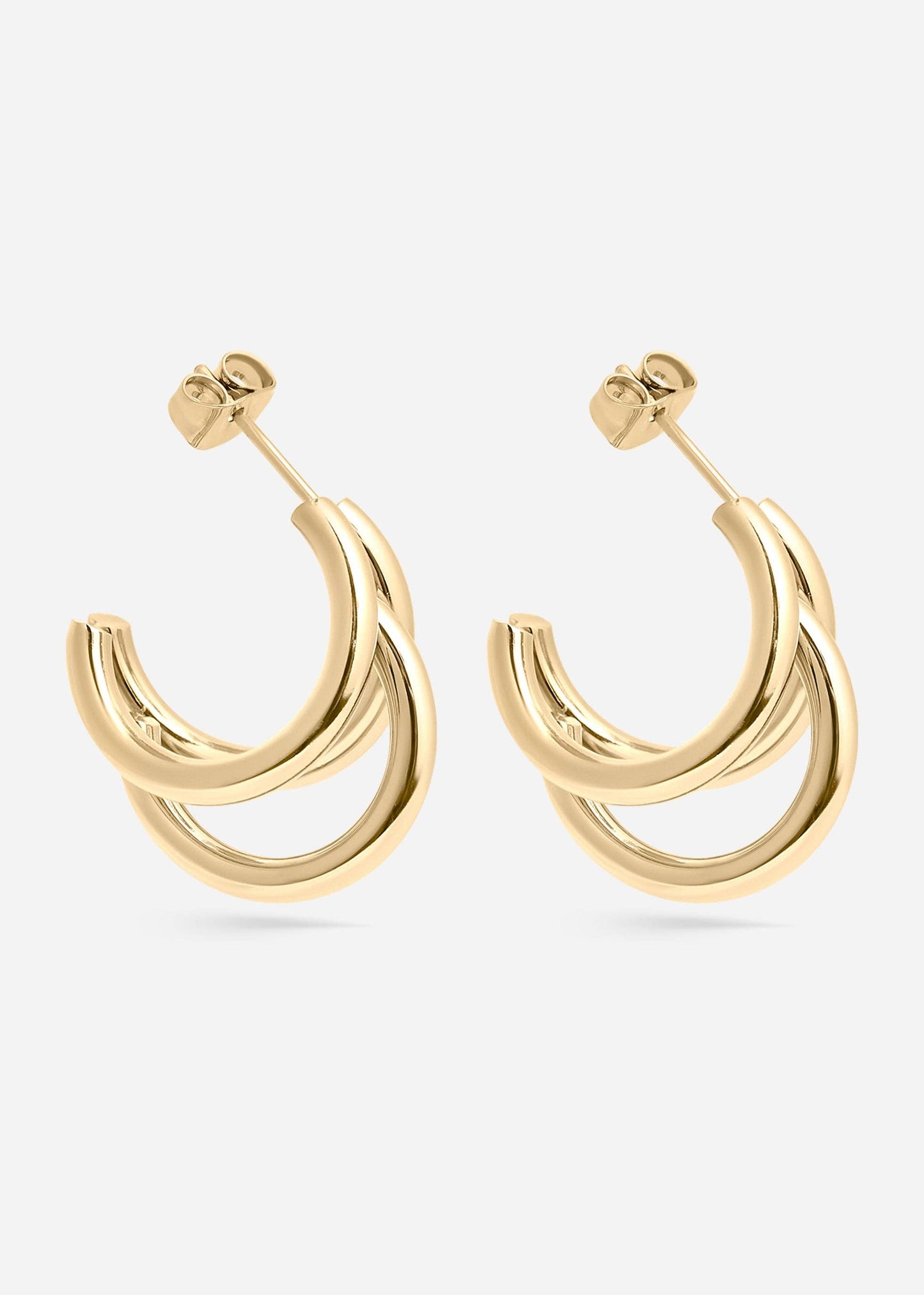18K Gold Dipped Huggie Hoop Earrings