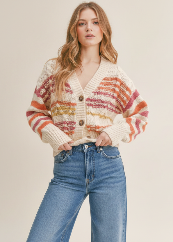 Ruby Striped Cardigan