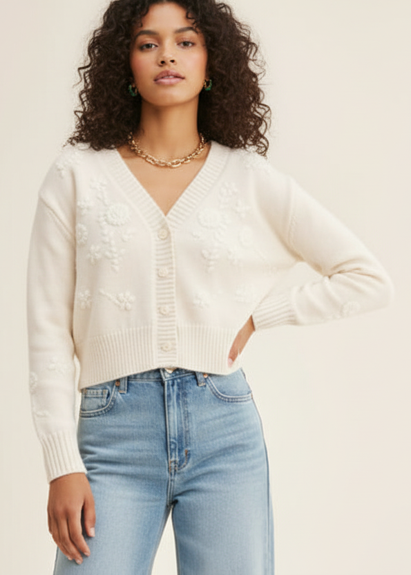 Morning Light Embroidered Cardigan