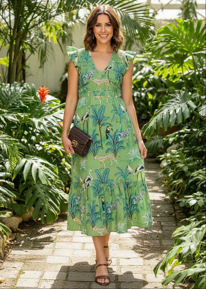 THML Jungle Print Maxi Dress