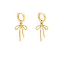 Accent Crystal Bow Huggie Earring