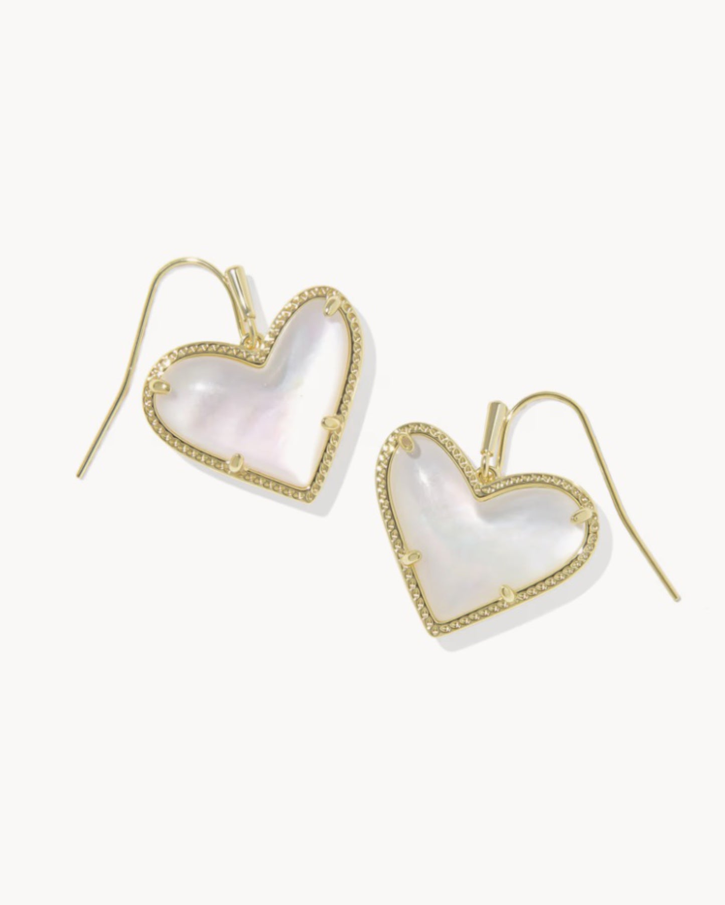 Ari Heart Statement Gold Drop Earrings