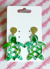 Art Sea Turtle Earrings