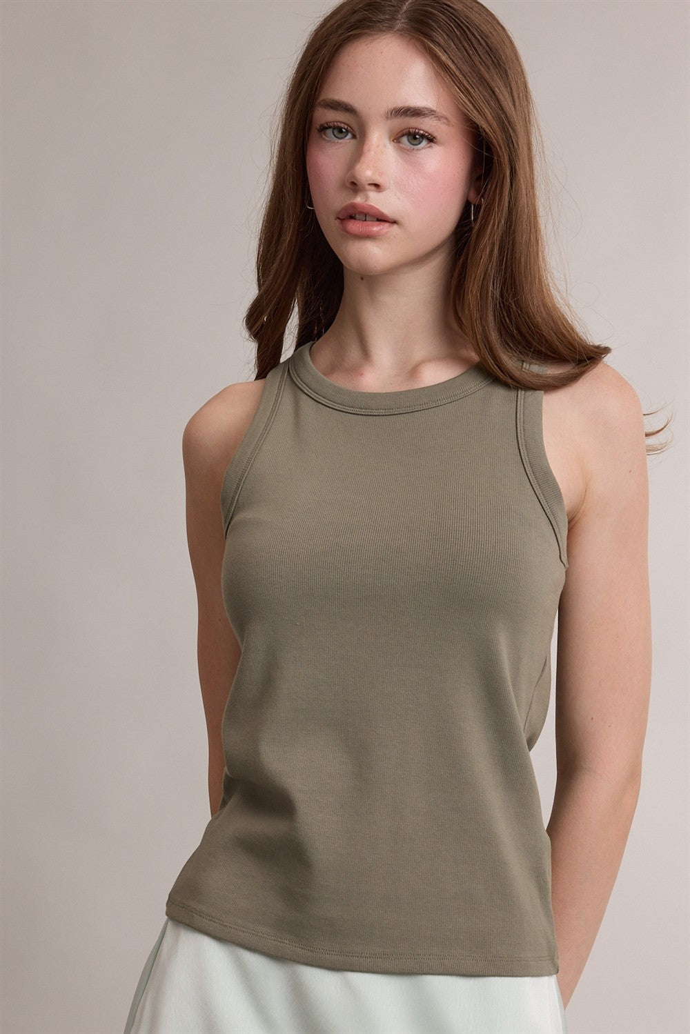 Basic Ribbed Knit Tank Top