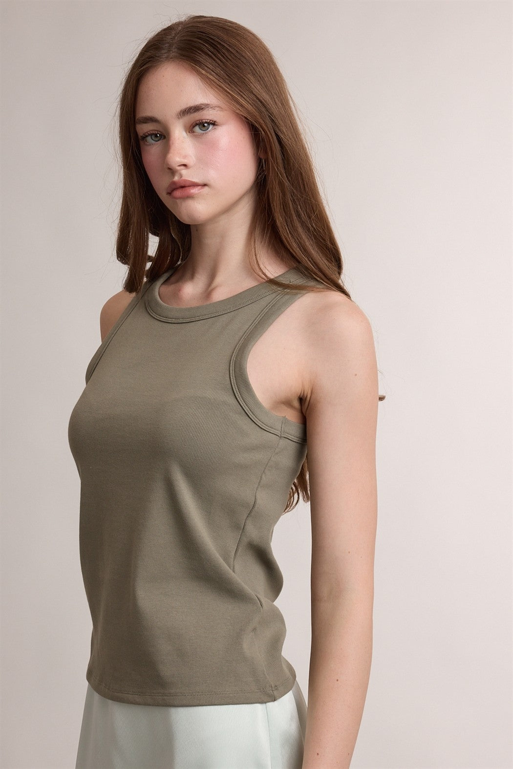 Basic Ribbed Knit Tank Top