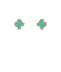 Crystal Clover Studs