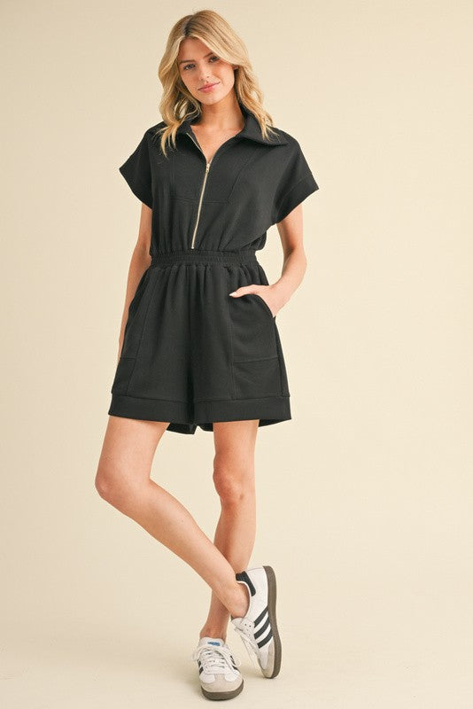 Jemma Knit Zip Up Romper