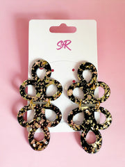 Black and Gold Confetti Janey