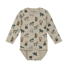 Boys Tan Savannah Animal Bodysuit