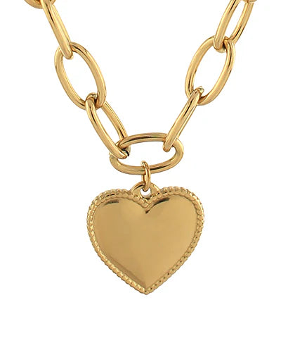 Bold Heart Pendant Necklace