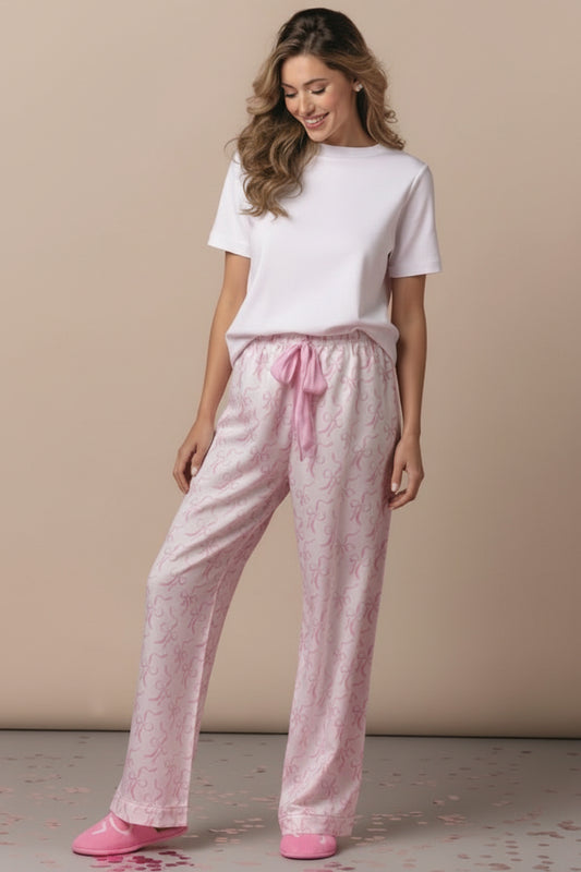 Pink Bow Pajama Pants