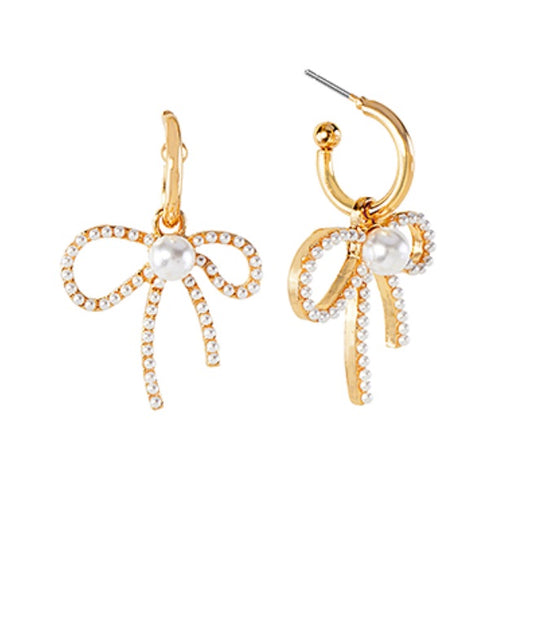 Bow Pearl Earrings