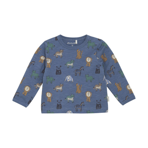 Boys Blue Savannah Animal LS T-shirt