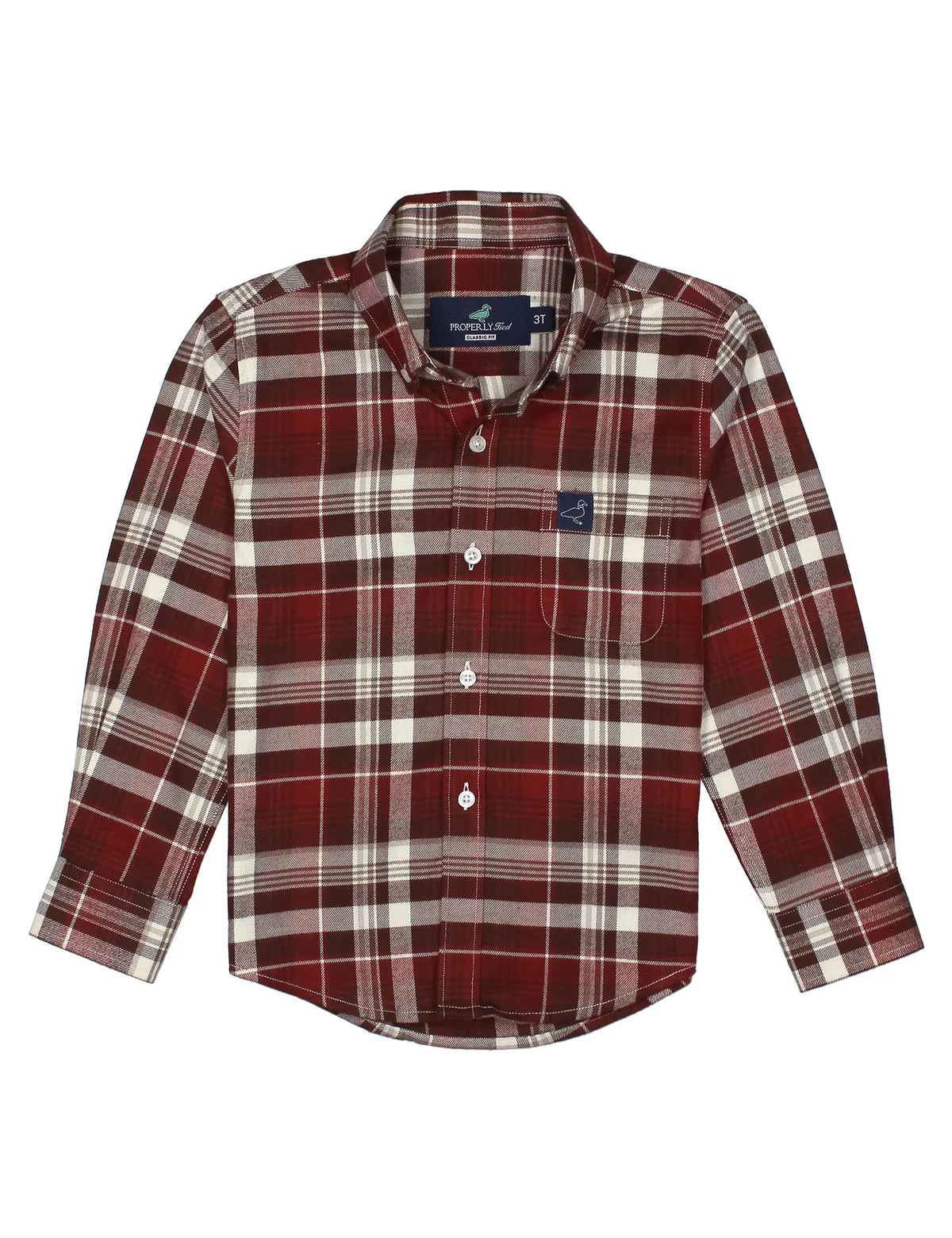 Boys Classic Flannel Redwood