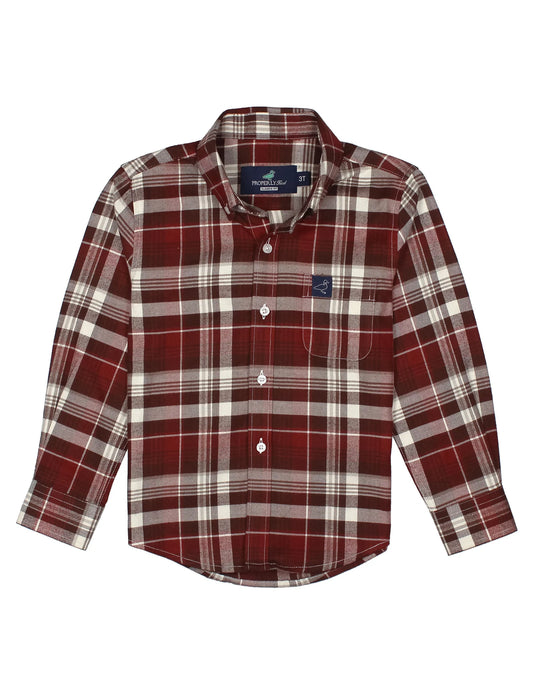 Boys Classic Flannel Redwood