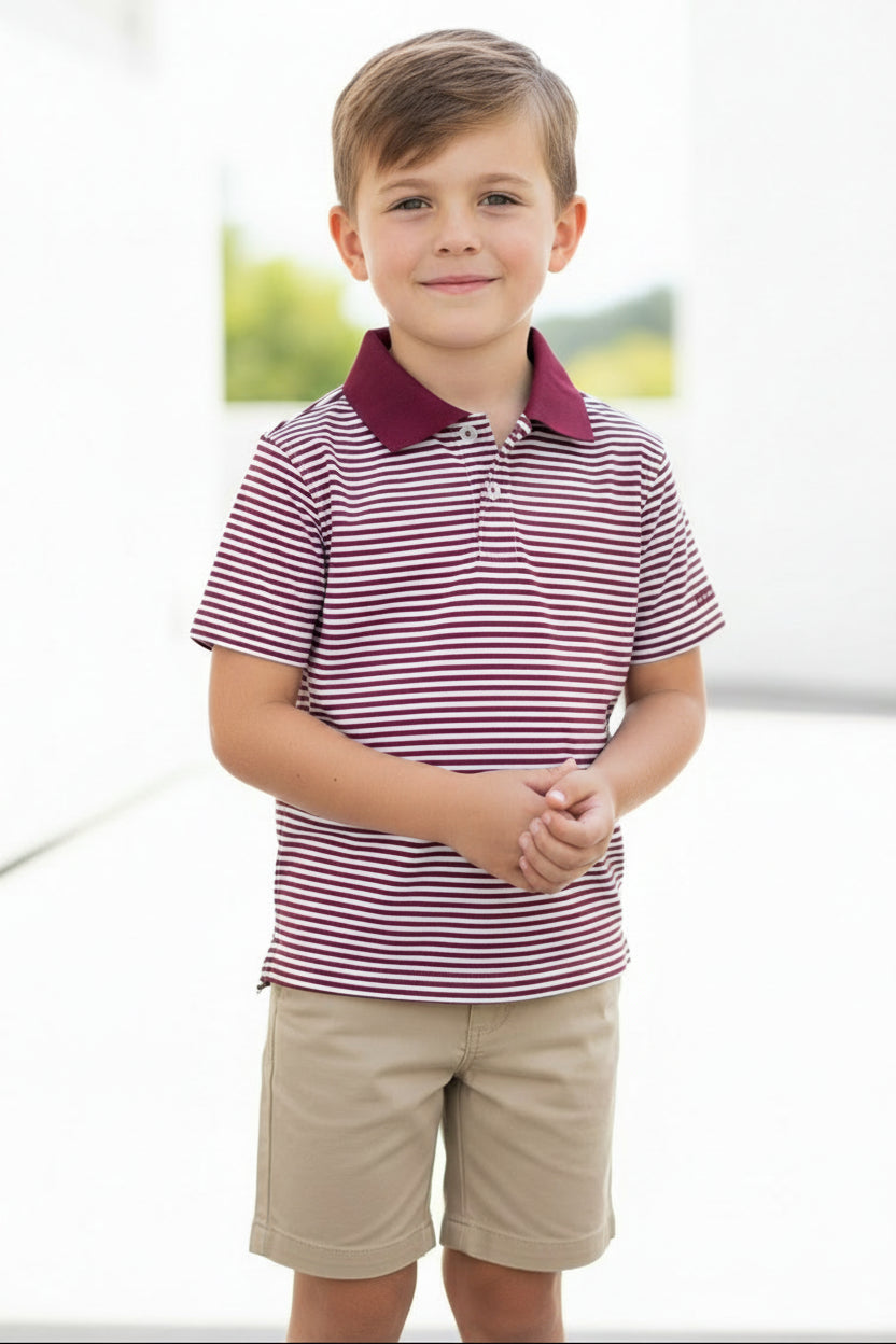 Boys Dallas Polo Maroon
