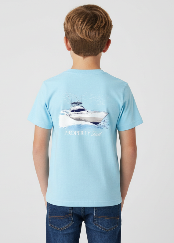 Boys Deep Sea Aqua Graphic T-Shirt