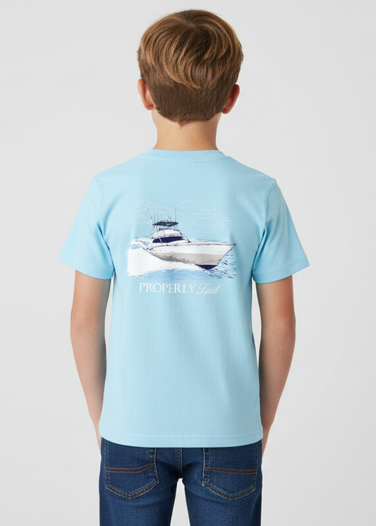 Boys Deep Sea Aqua Graphic T-Shirt