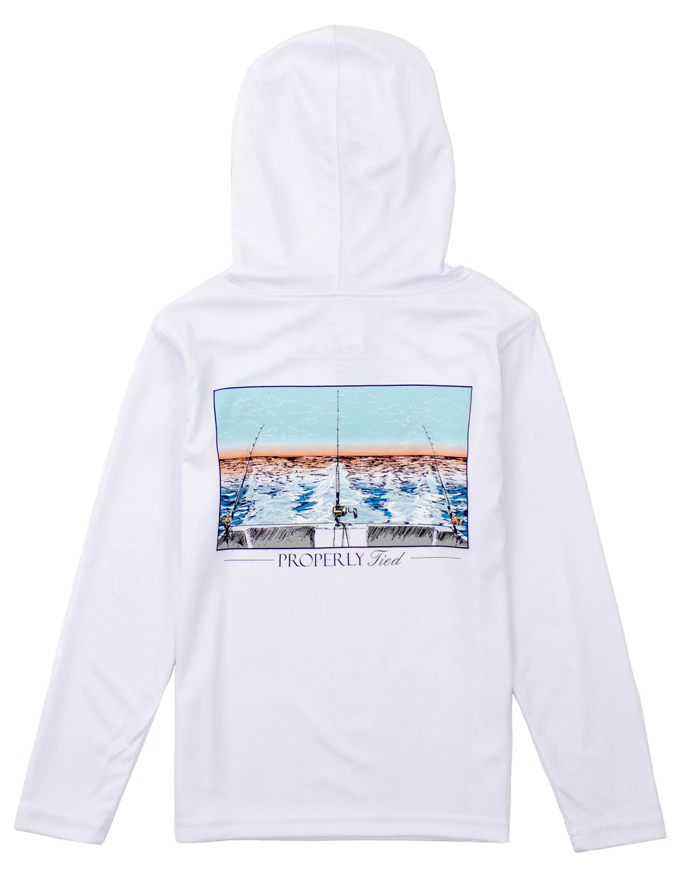 Boys Shade Performance Hoodie Castaway White