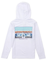 Boys Shade Performance Hoodie Castaway White