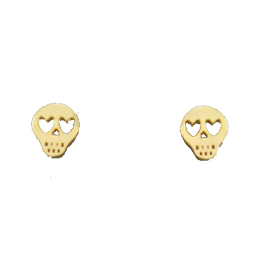 Heart Eye Skull Earrings