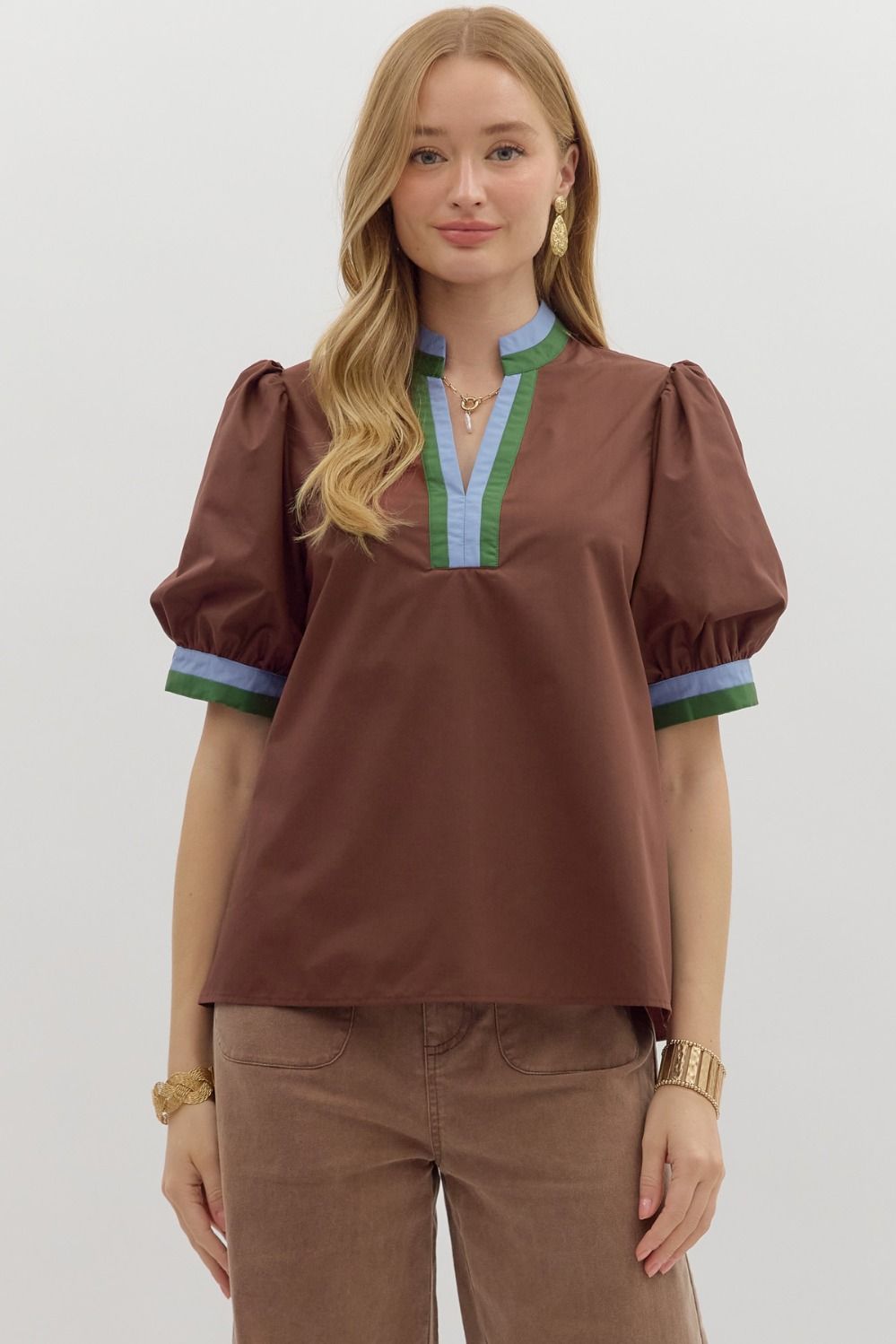 Brynn Contrast Top