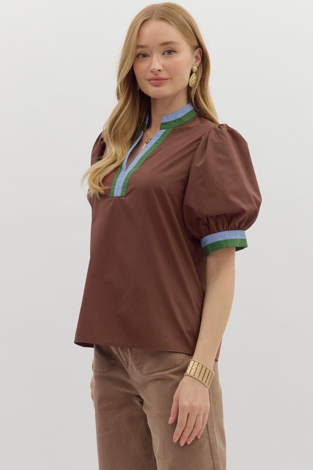 Brynn Contrast Top
