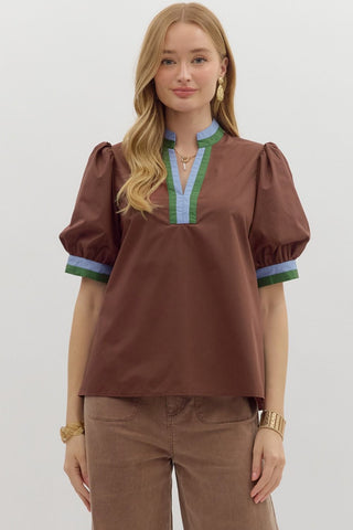 Brynn Contrast Top