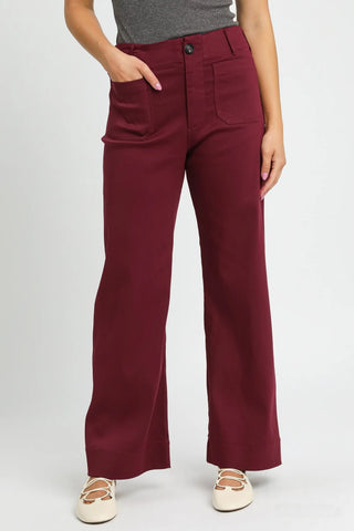 Garnet Button Stretch Pants