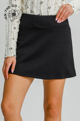 Luxeknit Classic Black Mini Skort Black