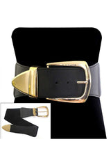 Wide Metal Buckle Belt