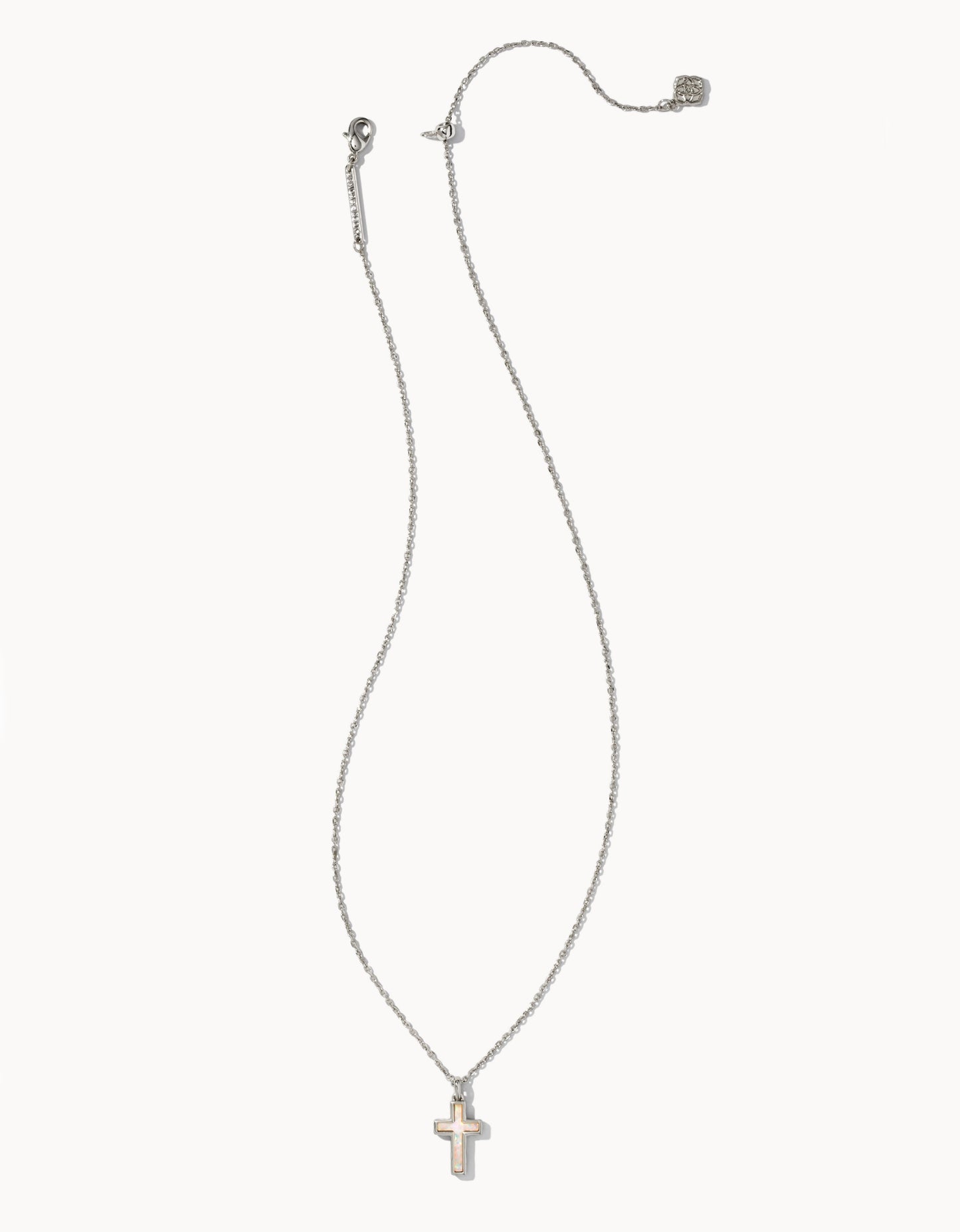 Cross Pendant Necklace Rhodium