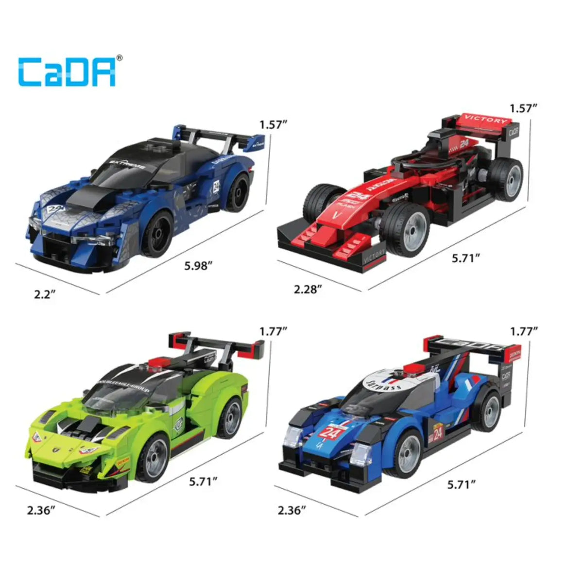 Cada Brick Sports Cars Pdq Display Assortment
